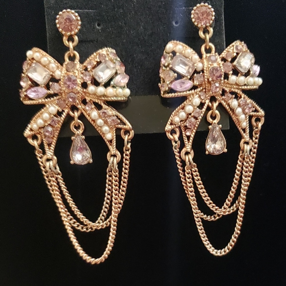 Bows and chain Earrings
